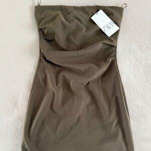 Strapless mini dress